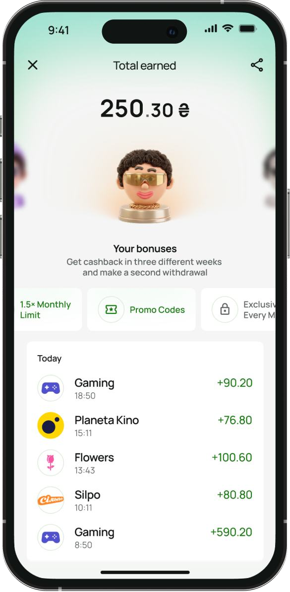 Pryvit loyalty progress screen