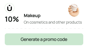 Makeup promo code card
